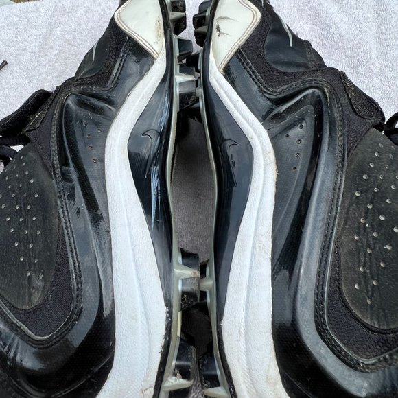 NIKE Merciless Shark Men's 9 Black White Football Cleats‎ Shoes 349035-011 - Picture 12 of 12